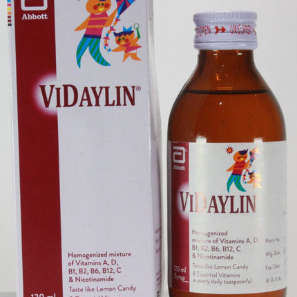 Vidaylin Syrup 120ml – Multivitamin for Kids & Adults