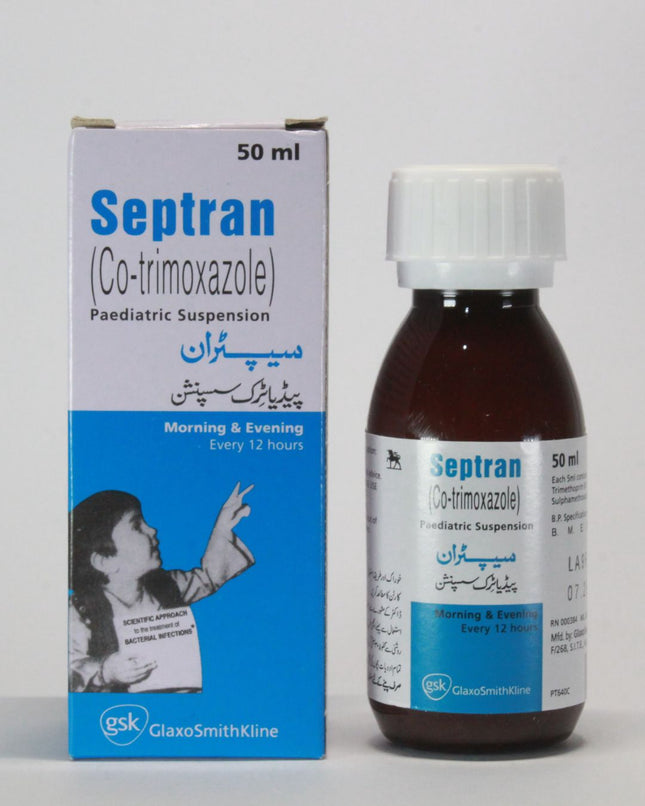 Septran (Sulfamethoxazole/trimethoprim) Paediatric Suspension 50Ml