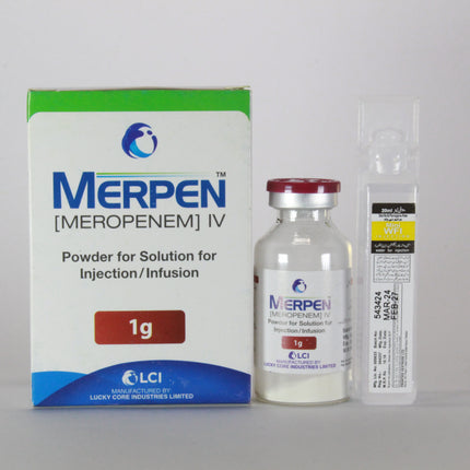 Merpen Meropenem Injection 1g | Broad-Spectrum Antibiotic