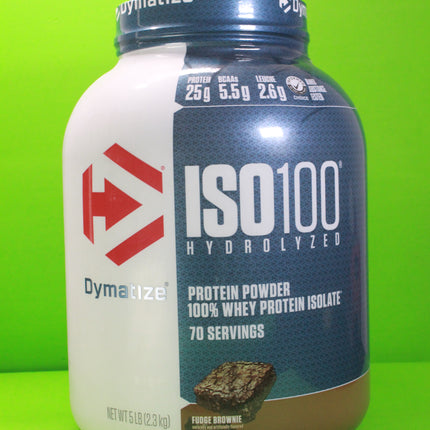 ISO 100 Hydrolyzed whey protein isolate, (Fudge Brownie) 70 Servings