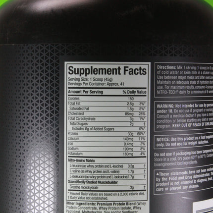 Nitro Tech Whey Protein (Vanilla Cream) 1.81 Kg
