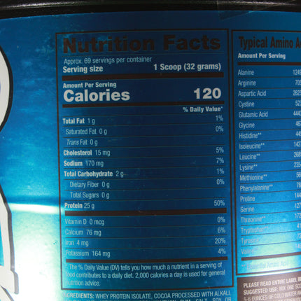 ISO HD Isolate Protein (Chocolate Brownie) 69 Servings