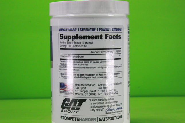 GAT Sports CREATINE MONOHYDRATE 60 servings (unflavored)